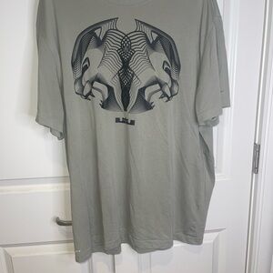 Lebron James Nike Dri-Fit Graphic Collab T-Shirt Mens XXL Olive Black